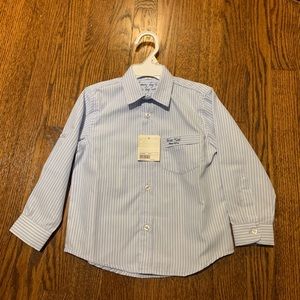 NEW Blue Kids Striped Button-Down Dress Shirt
